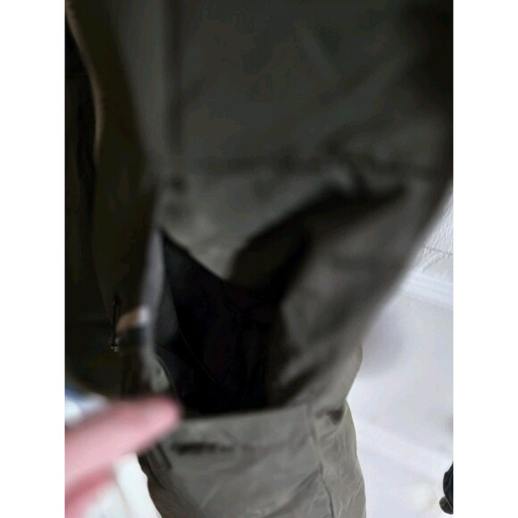 XSY Puffer Jacket Winter Coat Juniors Large L LG Olive Green Hooded Quilted Warm - Picture 7 of 12